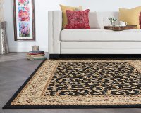 ELG54035X7 5 x 7 Medium Ivory, Gold, and Black Area Rug - Elegance-7