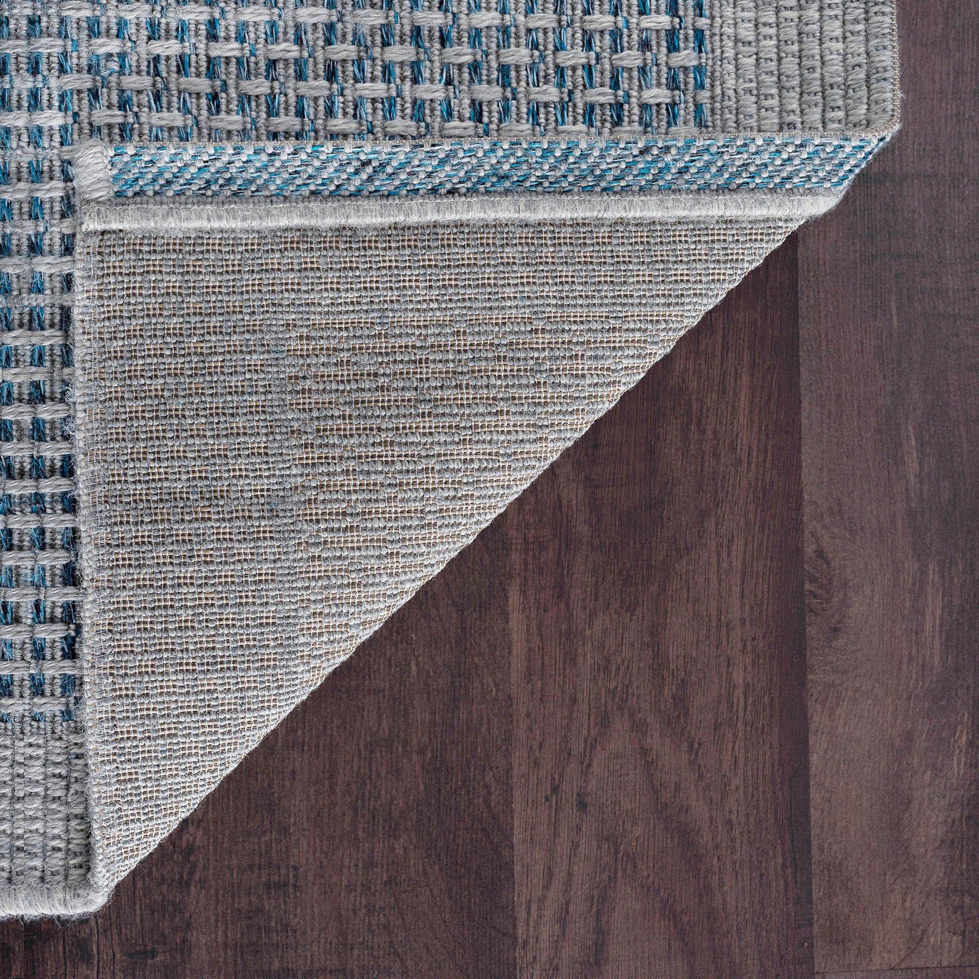 SRN10065X7 5 x 7 Medium Modern Solid Blue Indoor-Outdoor Rug - Serenity-4