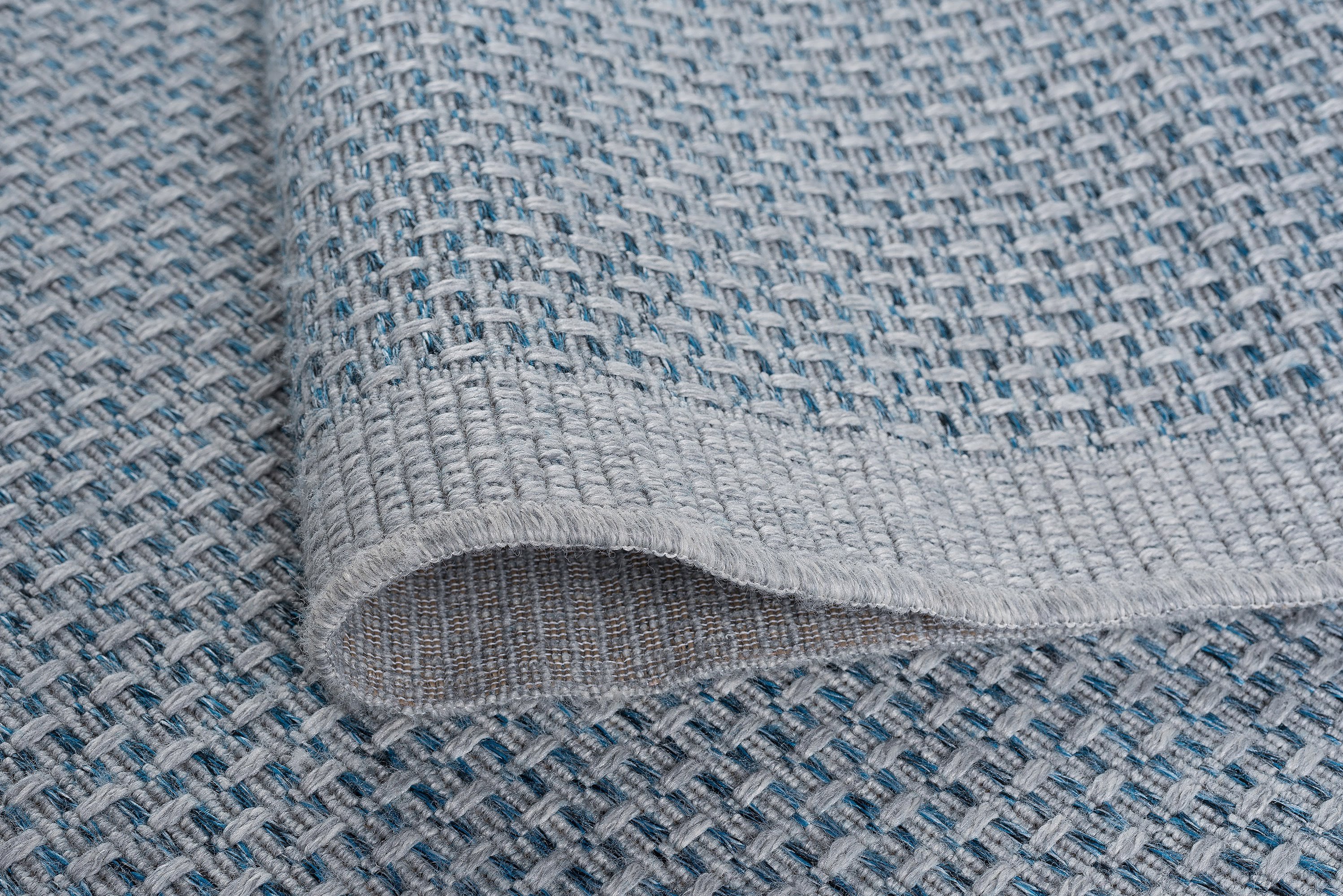 SRN10065X7 5 x 7 Medium Modern Solid Blue Indoor-Outdoor Rug - Serenity-5
