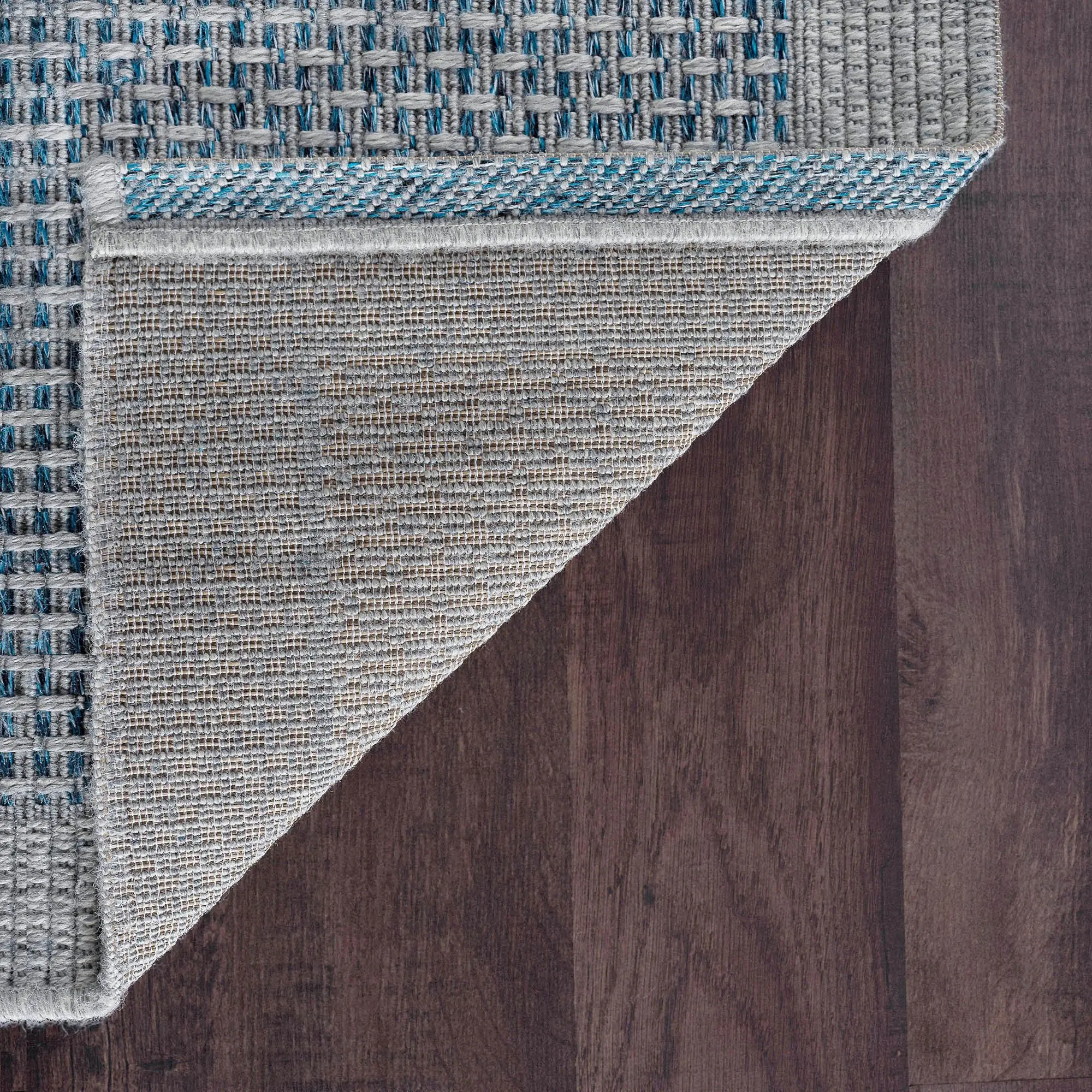SRN10065X7 Serenity 5 x 7 Modern Solid Blue Indoor-Outdoor Rug-4