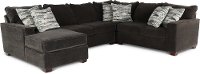 Dark Gray 4 Piece Sectional Sofa with RAF Loveseat - Autumn