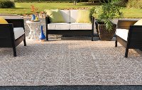 SRN11165X7 5 x 7 Medium Modern Elsa Taupe Indoor-Outdoor Rug - Serenity-2
