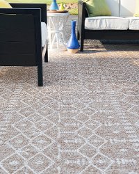 SRN11165X7 5 x 7 Medium Modern Elsa Taupe Indoor-Outdoor Rug - Serenity-7