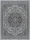 VND14038X10 8 x 10 Large Medallion Black Indoor-Outdoor Rug - Veranda