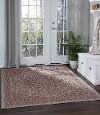 VND14205X8 5 x 7 Medium Medallion Terracotta Indoor-Outdoor Rug - Veranda