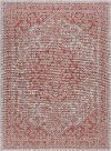 VND14208X10 8 x 10 Large Medallion Terracotta Indoor-Outdoor Rug - Veranda