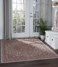VND14208X10 8 x 10 Large Medallion Terracotta Indoor-Outdoor Rug - Veranda-2