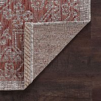 VND14208X10 8 x 10 Large Medallion Terracotta Indoor-Outdoor Rug - Veranda-5