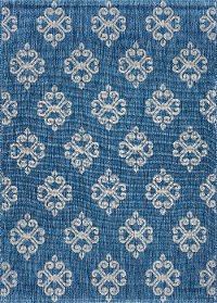 VND15148X10 8 x 10 Large Geometric Indigo Blue Indoor-outdoor Rug - Veranda-1