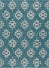 VND15155X8 5 x 7 Medium Medallion Teal Indoor-Outdoor Rug - Veranda