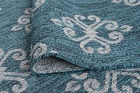 VND15155X8 5 x 7 Medium Medallion Teal Indoor-Outdoor Rug - Veranda-5