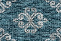 VND15155X8 5 x 7 Medium Medallion Teal Indoor-Outdoor Rug - Veranda-7