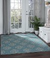 VND15195X8 5 x 7 Medium Vega Geometric Aqua Rug - Veranda