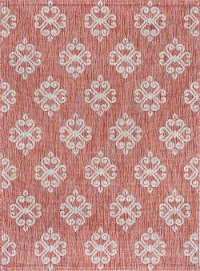 VND15205X8 5 x 7 Medium Geometric Terracotta Indoor-Outdoor Rug - Veranda-8