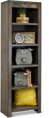 Driftwood Gray Entertainment Center Bookcase - Castle Creek