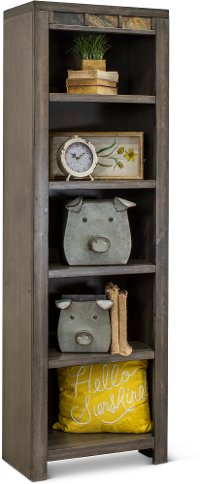 Driftwood Gray Entertainment Center Bookcase - Castle Creek