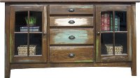 Rustic Distressed Brown TV Stand - Cambridge