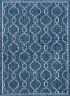 VND16148X10 8 x 10 Large Geometric Indigo Blue Indoor-Outdoor Rug - Veranda
