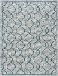 VND16155X8 5 x 7 Medium Villa Geometric Teal Indoor-Outdoor Rug - Veranda-8