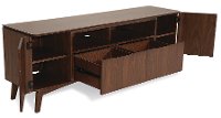 Mid Century Modern Walnut Console Table - Bellemie-4