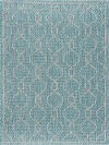 VND16195X8 5 x 7 Medium Villa Geometric Aqua Indoor-Outdoor Rug - Veranda