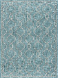 VND16195X8 5 x 7 Medium Villa Geometric Aqua Indoor-Outdoor Rug - Veranda-1
