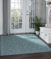 VND16195X8 5 x 7 Medium Villa Geometric Aqua Indoor-Outdoor Rug - Veranda-2
