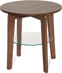 Modern Walnut End Table - Bellemie