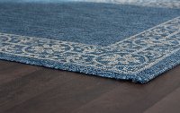 VND18148X10 8 x 10 Large Border Indigo Blue Indoor-Outdoor Rug - Veranda-4