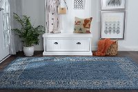 VND18148X10 8 x 10 Large Border Indigo Blue Indoor-Outdoor Rug - Veranda-7