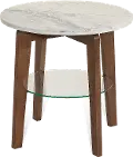 Retro Marble Top End Table - Bellemie