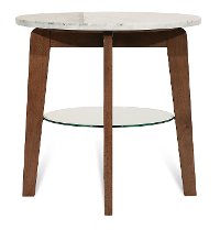 Retro Marble Top End Table - Bellemie-2