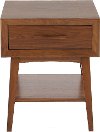 Transitional Light Walnut End Table - Venice