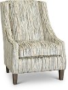 Transitional Cream and Multi Color Club Accent Chair - Janice