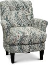 Charcoal, Blue and Cream Barrel Swivel Chair - Cerise