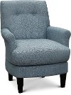 Powder Blue Transitional Barrel Swivel Chair - Cerise