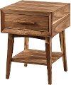 Transitional Light Walnut Small End Table - Venice