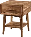 Venice Light Walnut Side Table