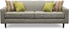 Mid Century Modern Black and White Pepper Sofa - Zane