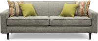 Mid Century Modern Black and White Pepper Sofa - Zane
