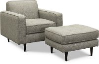 Mid Century Modern Black and White Pepper Chair - Zane-2