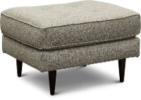 Mid Century Modern Black and White Pepper Ottoman - Zane