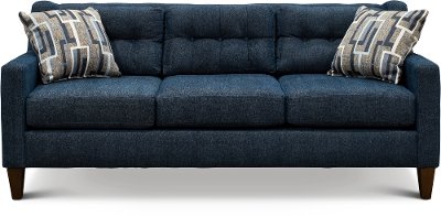 Contemporary Indigo Blue Sofa - Brody