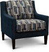 Contemporary Blue and Gray Accent Chair - Brody
