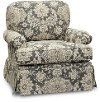 1550SG-BELMONTMETAL Gray and Cream Traditional Swivel Glider Chair - Paradigm