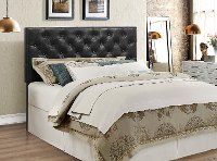 Black Upholstered Full-Queen Headboard - Mackenzie