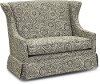 1506G-WHEELING Black and Light Tan Wingback Glider Settee - Weston