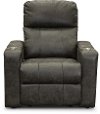 Badlands Charcoal Gray Home Theater Power Recliner - Headliner