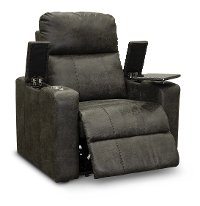 Badlands Charcoal Gray Home Theater Power Recliner - Headliner-3