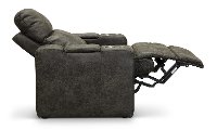 Badlands Charcoal Gray Home Theater Power Recliner - Headliner-4